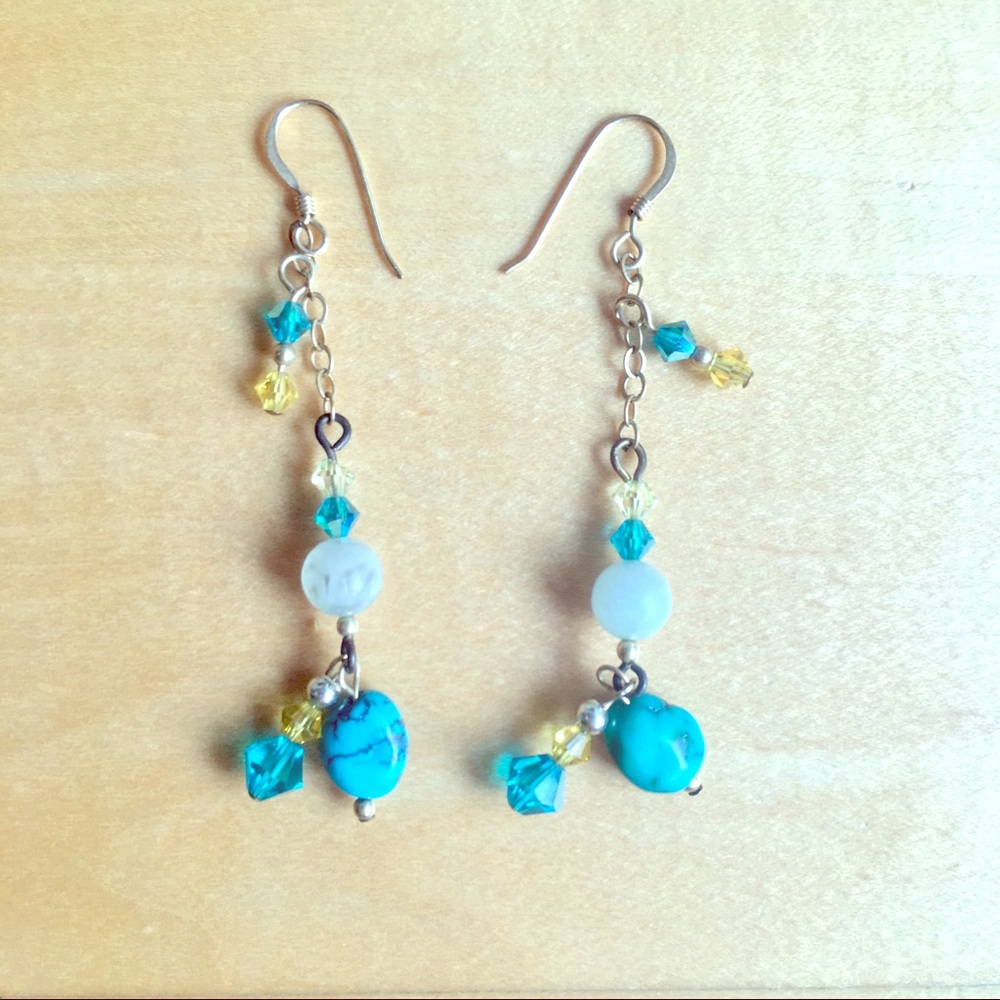 Dainty turquoise Dangle Earrings